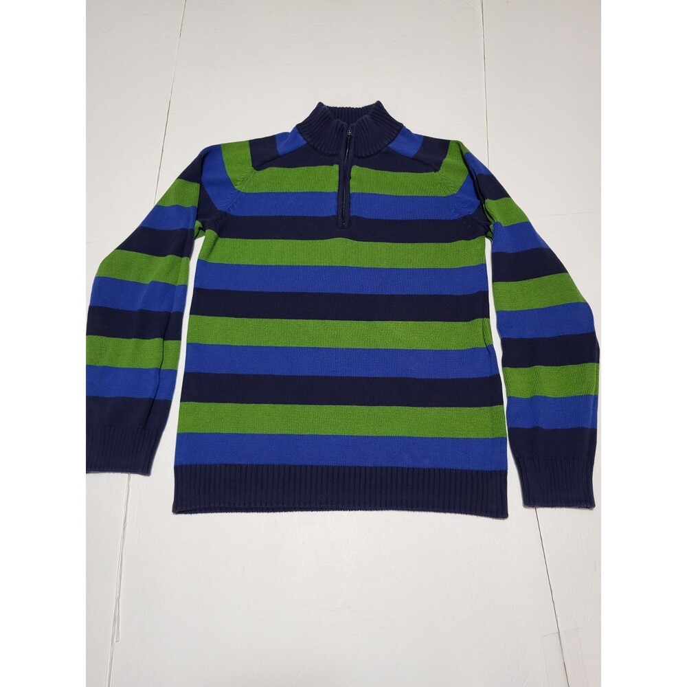 (#L6) Arizona Jean Co 1/4 Zip Sweater Size Youth XL (18/20)Blue Green Mock Neck